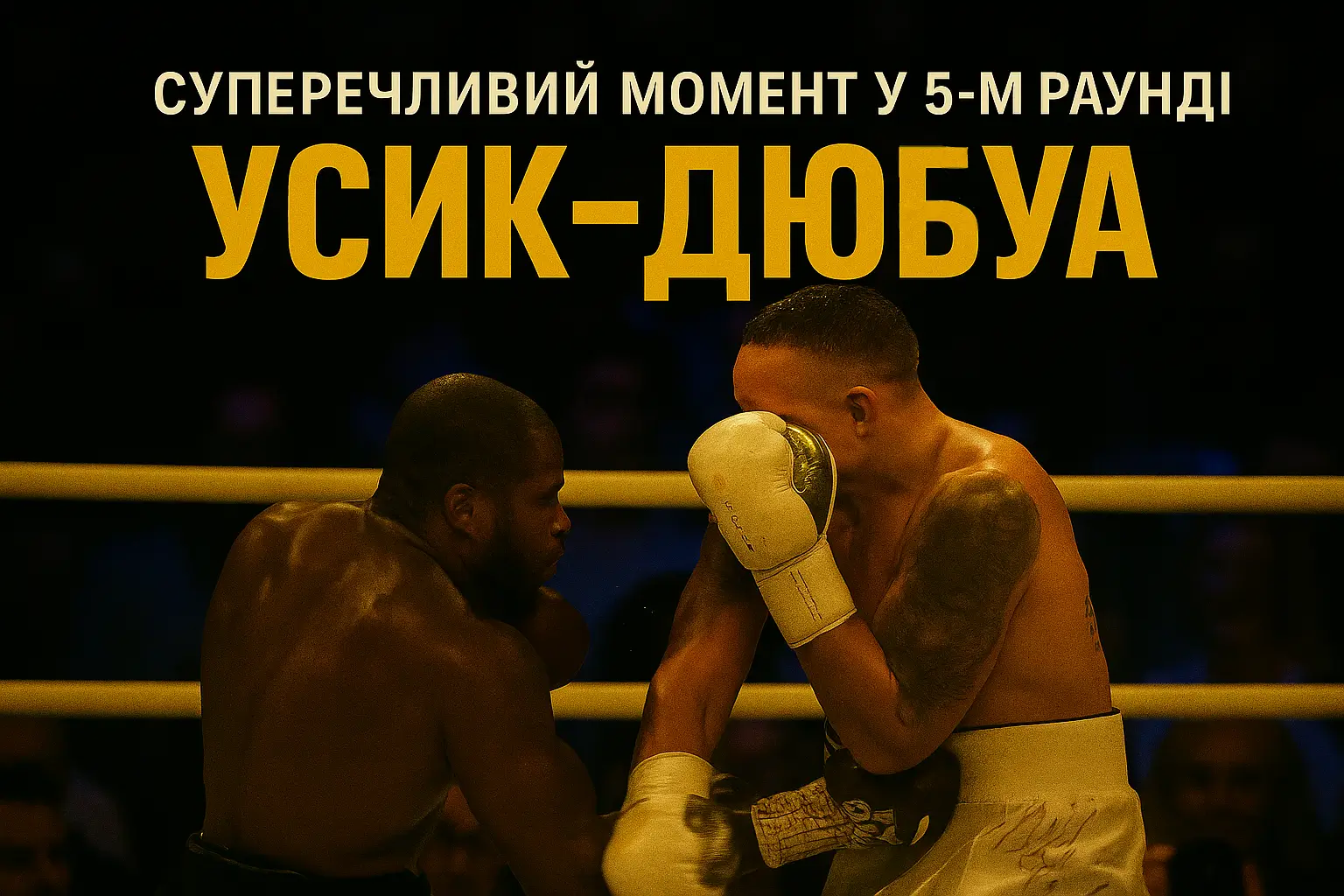 Усик – Дюбуа первый бой, момент 5-го раунда